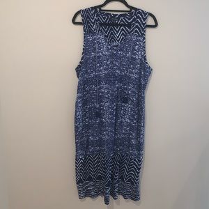 Blue and white sun dress